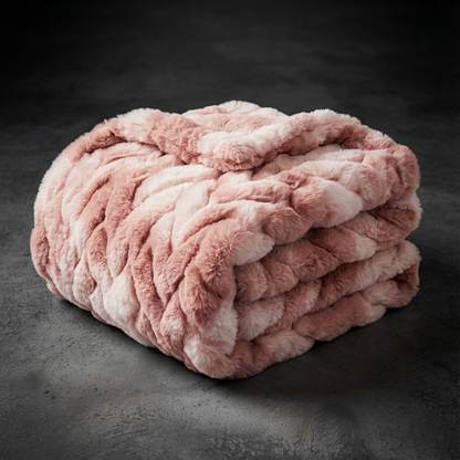 Faux Fur Plush Cozy Blanket for Sofa and Bed Yuaza