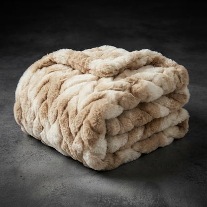 Faux Fur Plush Cozy Blanket for Sofa and Bed Yuaza
