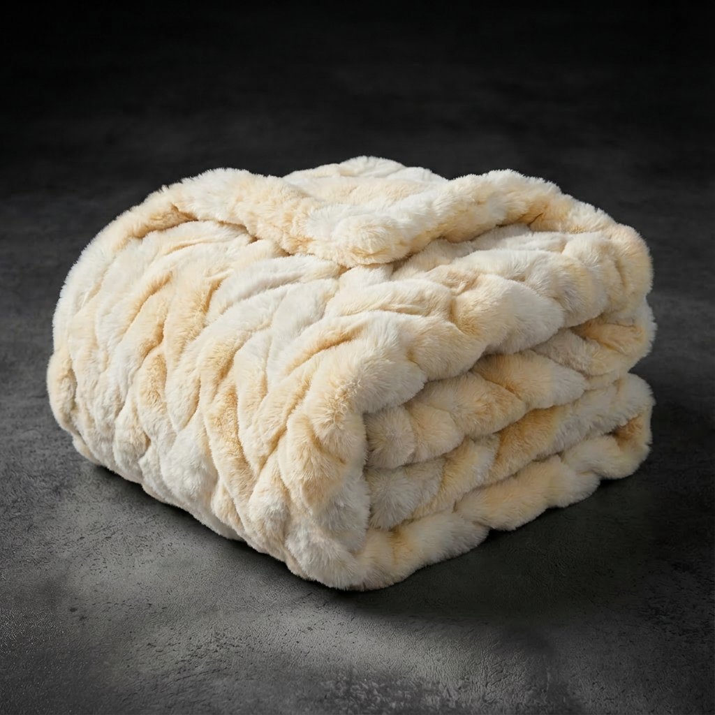 Faux Fur Plush Cozy Blanket for Sofa and Bed Yuaza