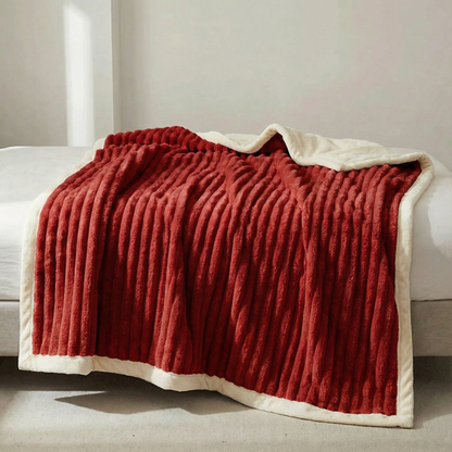 Weighted Fleece Throw Blanket with Sherpa Lining