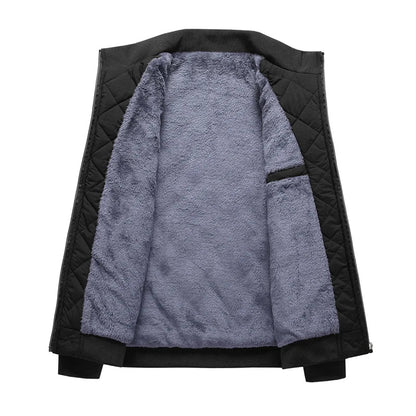 Men’s Fleece Lined Quilted Bomber Jacket Yuaza