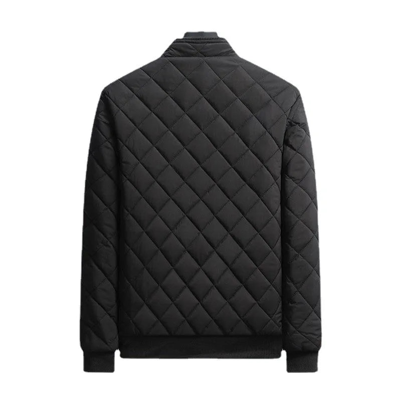 Men’s Fleece Lined Quilted Bomber Jacket Yuaza