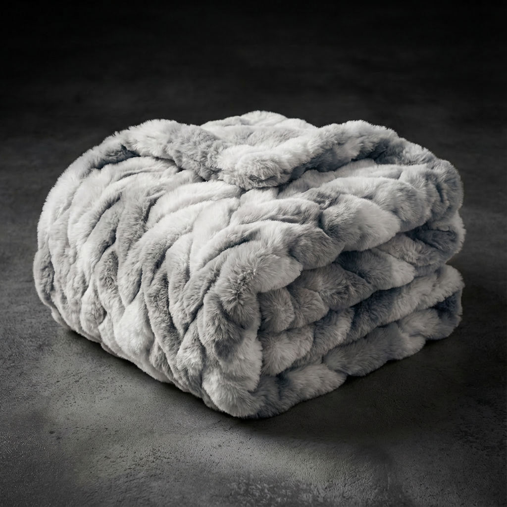 Faux Fur Plush Cozy Blanket for Sofa and Bed Yuaza