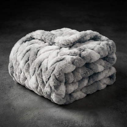 Faux Fur Plush Cozy Blanket for Sofa and Bed Yuaza