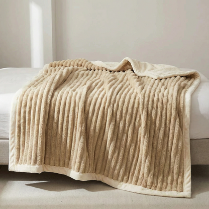 Weighted Fleece Throw Blanket with Sherpa Lining